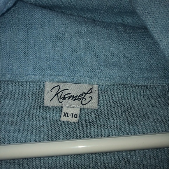 Kismet Blue Cardigan Sweater Lightweight Open-Front XL - new or like new - Picture 3 of 8